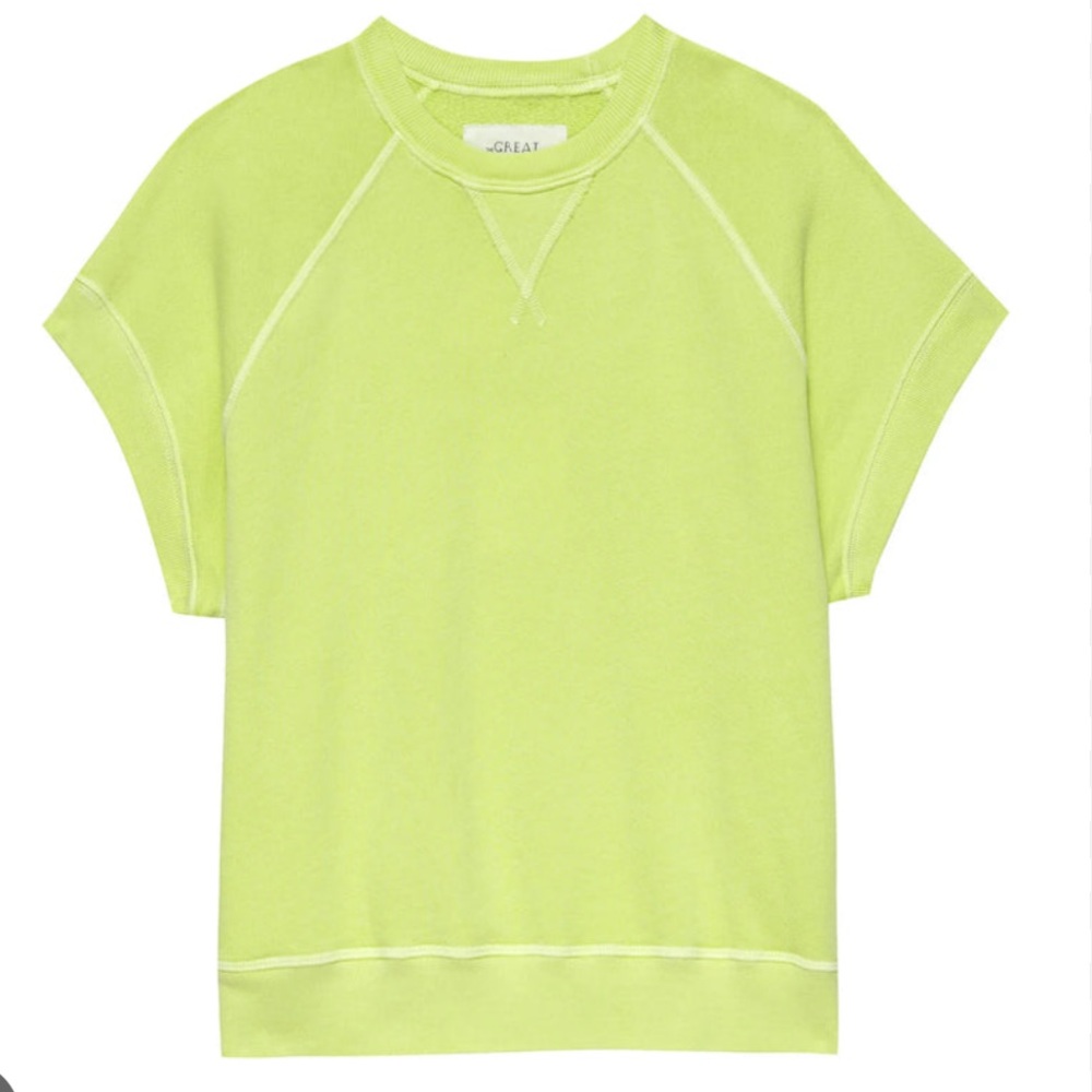 The Great Wedge Sweatshirt- Lime *Damaged!